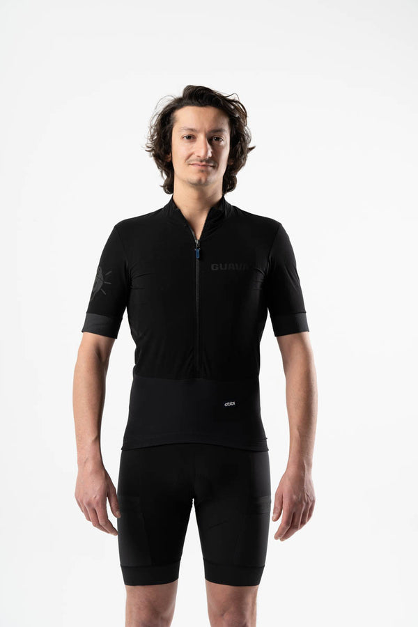 Guava Gravel Spring/Fall jersey - Super Black