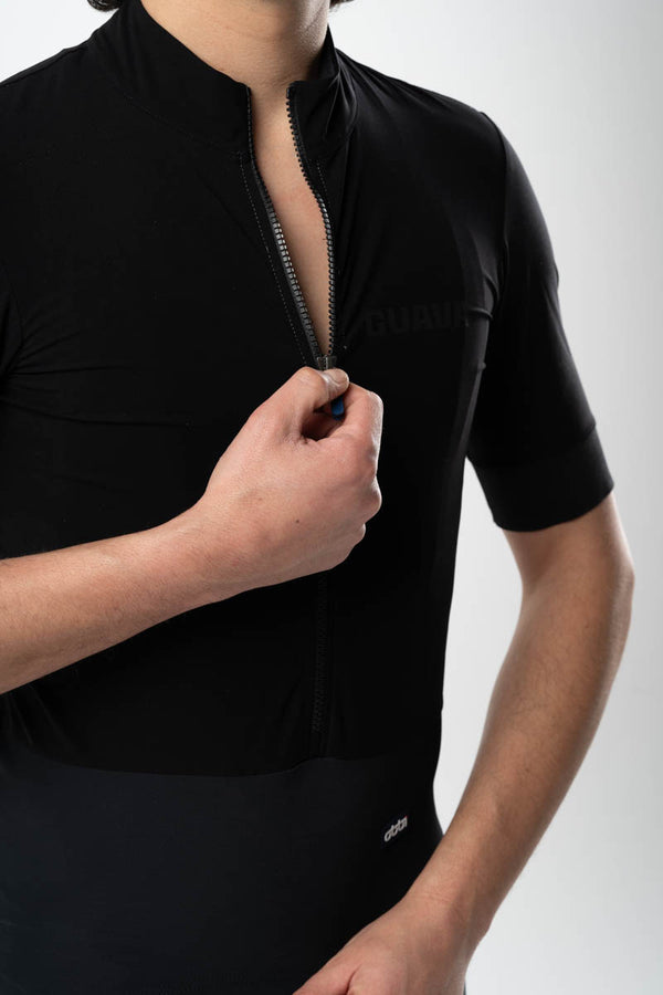 Guava Gravel Spring/Fall jersey - Super Black